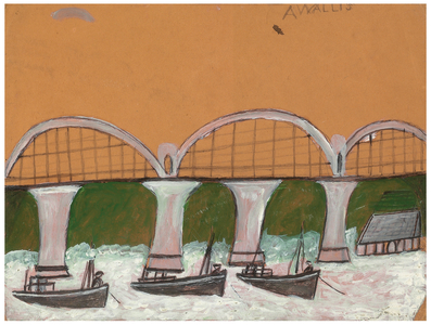 Saltash Bridge (pencil & oil on card)