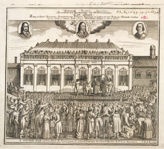 Execution of Charles I, illustration from 'Abscheulichste vnerh' (engraving)