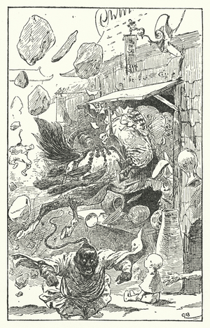 Illustration for Gulliver's Travels by Jonathan Swift (litho)