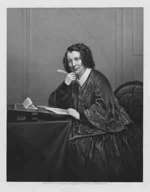 Eliza Cook, English author and poet (engraving)