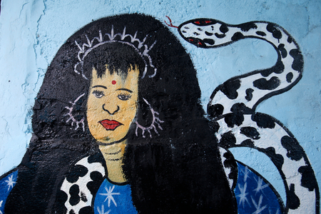 Voodoo godess, Voodoo shrine in Cotonou, Benin (photo)