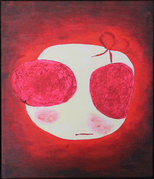 Saint Violet, 2004, (oil and glitter on canvas)