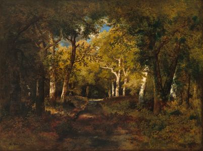 In the Forest, 1874 (oil on wood)