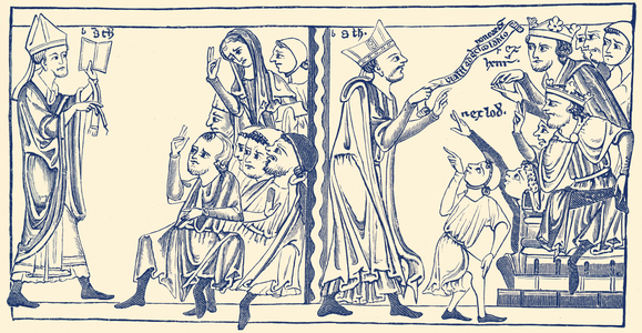 Thomas Becket excommunicating his enemies