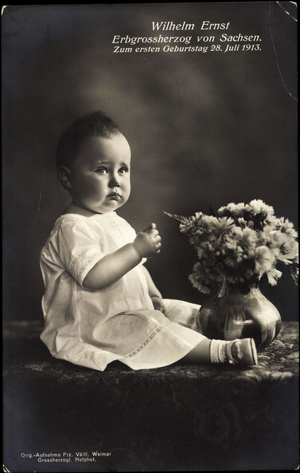 Ak Hereditary Grand Duke Wilhelm Ernst of Saxony Weimar Eisenach (b/w photo)
