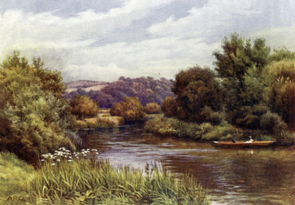 Pink Hill, Weir Stream (colour litho)
