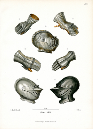 Knight Armor Components of the Renaissance (chromolitho)