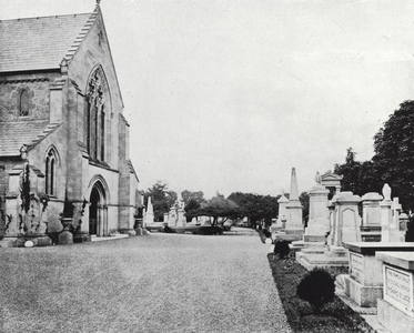 Mount Jerome Cemetery, Dublin (b/w photo)