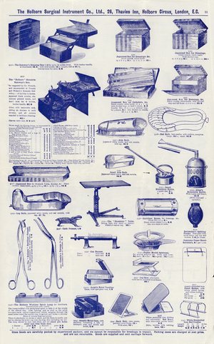 Page from Surgical instrument catalogue, c.1900 (litho)