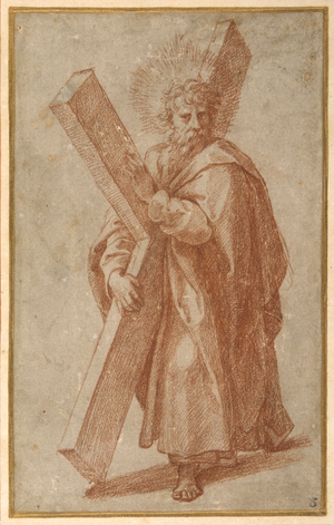 The Twelve Apostles: St. Andrew, 1518-20 (chalk on paper)