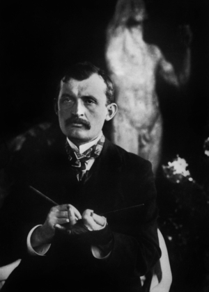 Edvard Munch (1863-1944) norvegian painter, 1902 (b/w photo)