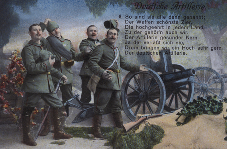 German artillery (colour litho)