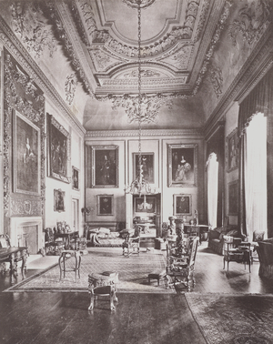 Holme Lacy, Herefordshire, the Saloon (b/w photo)