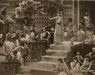Marriage Market Scene during Ancient Babylonian Story as part of the Silent Film, "Intolerance", by D.W. Griffith, 1916 (b/w photo)