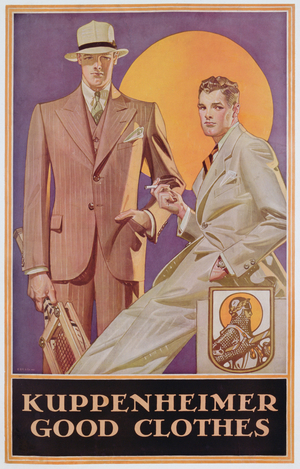 Kuppenheimer Good Clothes, printed by B.K. & Co. Inc., c.1924 (colour litho)