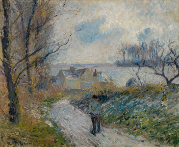 Snow Effect Osny, The Farm at Christmas, 1882 (oil on canvas)
