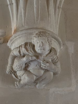 Staircase sculpture, Château d'Azay-Rideau (photo)