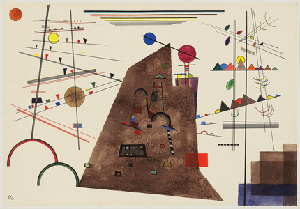 Heavy Between Light; Schweres Zwischen Leichtem, 1924 (gouache, w/c & India ink on paper laid down on the art)