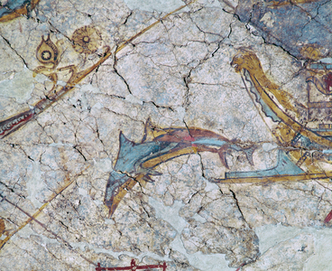 Ship's prow and dolphin