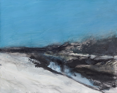 Burying Hill Beach, 2010 (acrylic, acrylic ink, compressed charcoal and graphite on canvas)