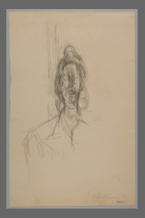 Bust of Isabel, 1948 (pencil on paper)