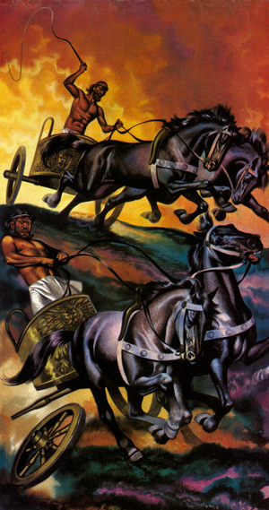 The Magic of the Olympics: The War of the Gods (colour litho)