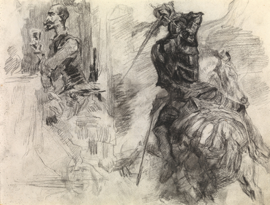 Don Quixote (crayon & black chalk on paper)