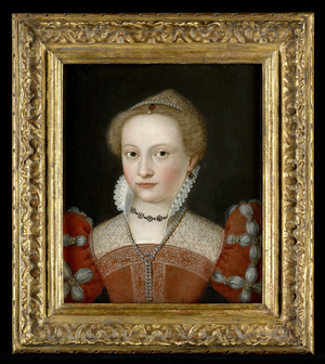 Portrait of a Young Lady (oil on panel) 