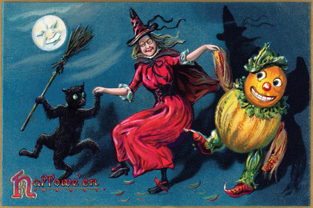 Hallowe'en postcard (colour litho)