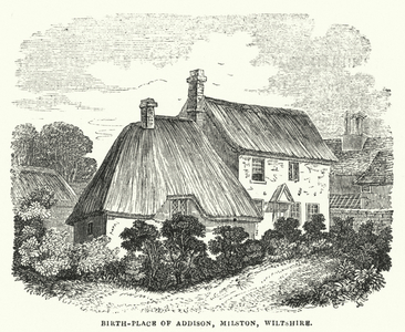 Birth-Place of Addison, Milston, Wiltshire (engraving)