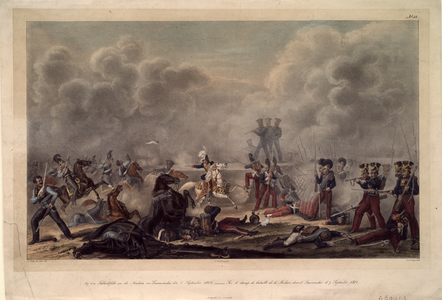 The Battle of Borodino (colour litho)