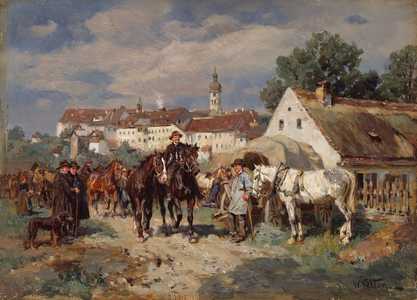 The Horse Fair (oil on canvas)
