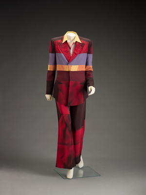 Suit, 1990s (rayon, polyester & mother of pearl)