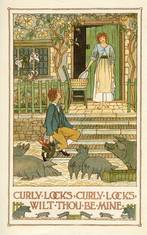 Curly Locks Curly Locks Wilt Thou Be Mine, 1897, (Lithograph)