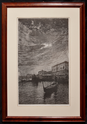 St Mark's Basin (etching on white paper)