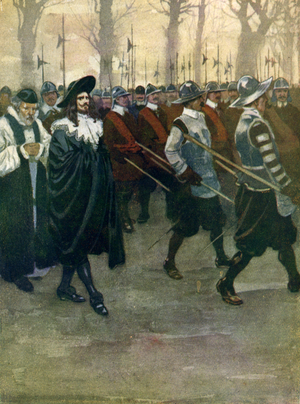 King Charles I walks to the scaffold at Whitehall