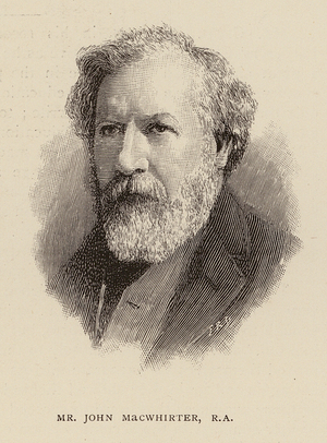 John MacWhirter, Scottish painter (engraving)