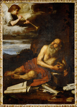 Saint Jerome with the Angel of the Last Judgement (painting on canvas)
