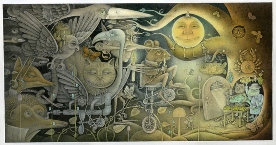 Creatures Appeared Out Of The Dark, 2010 (mixed media on art board)