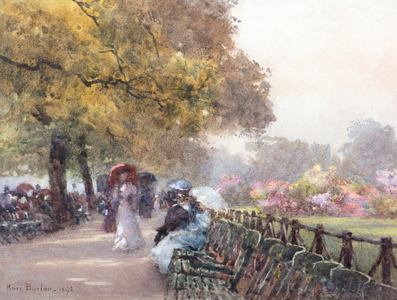 Azaleas in Bloom - The Row, 1893 (watercolour)