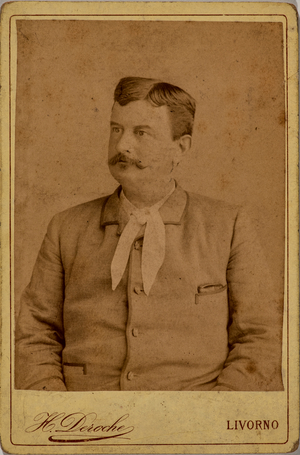 Portrait of man, Livorno, Italy, 1868-75 (photo)