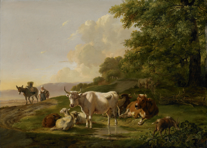 Landscape with Cattle, 1806 (oil on panel)