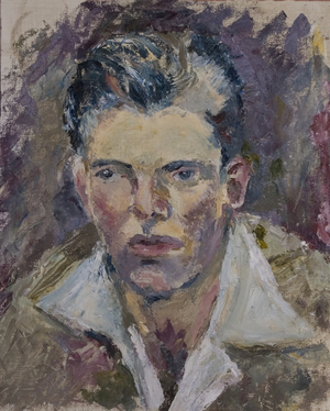 Portrait of an Unknown Young Man, 1950s (oil on paper)