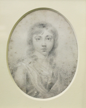 Self portrait aged 12, 1781 (pencil on paper)
