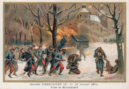 Battle of Hericourt and the Capture of Montbeliard (chromolitho)