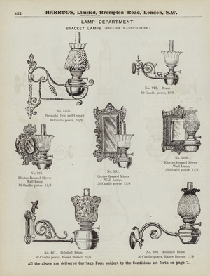 Page from Harrods catalogue, 1903 (litho)