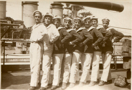 Paul-Emile Victor, Naval Reserve Officer Cadet, Toulon, Bouches-du-Rhône, France, 1929 (b/w photo)