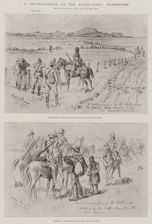 A Reconnaissance on the Bloemfontein Waterworks (litho)