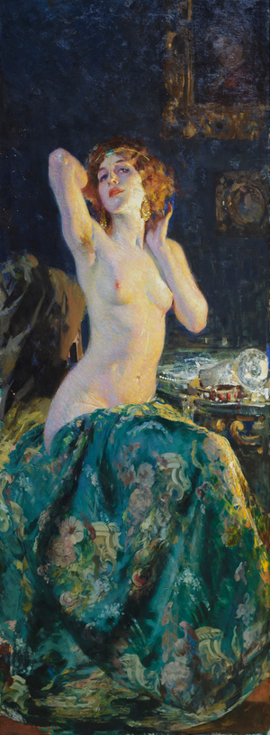 Looking in the mirror, 1914 (oil on canvas)