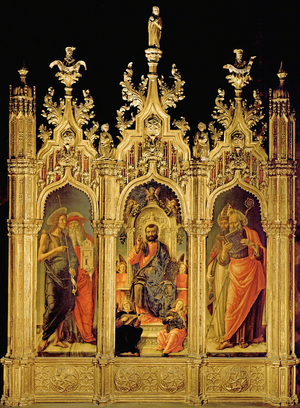 Saint Mark, Evangelist, Patron Saint of Venice, among musical, 1474